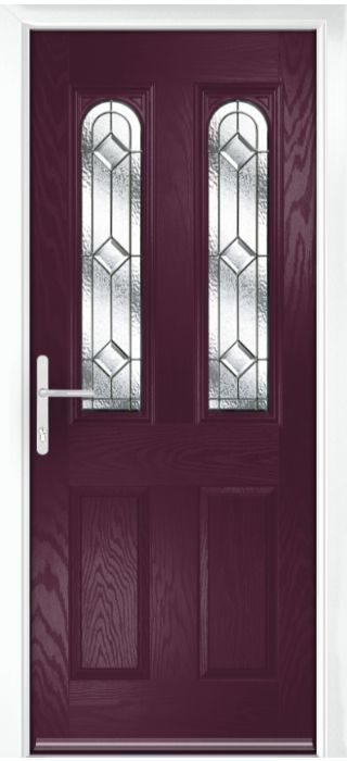 Composite Door - Bamburgh - Classic Collection - Very Berry