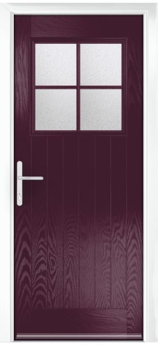 Composite Door - Birch - Rural Collection - Very Berry