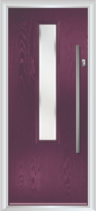 Composite Door - Cullen - Contemporary Collection - Very Berry