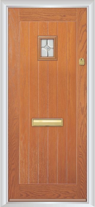 Composite Door - Elm - Rural Collection - Golden Oak