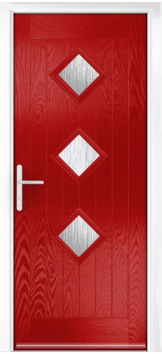 Composite Door - Hornbeam 3 - Rural Collection - Red