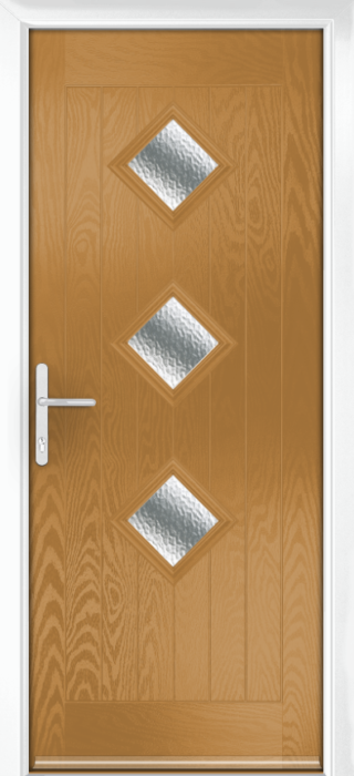 Composite Door - Hornbeam 3 - Rural Collection - Irish Oak