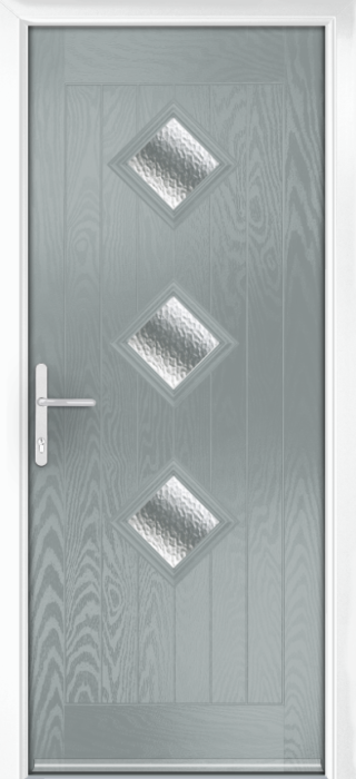 Composite Door - Hornbeam 3 - Rural Collection - Silver Grey