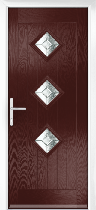 Composite Door - Hornbeam 3 - Rural Collection - Rosewood