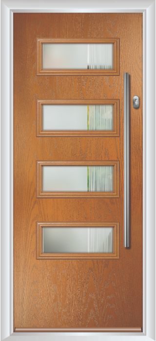 Composite Door - Volta - Contemporary Collection - Golden Oak