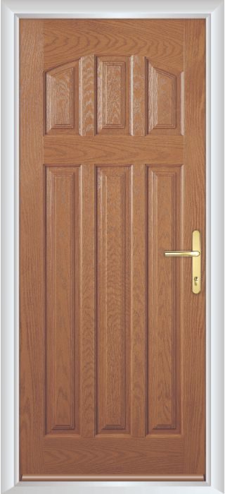 Composite Door - Warwick Solid - Classic Collection - Golden Oak