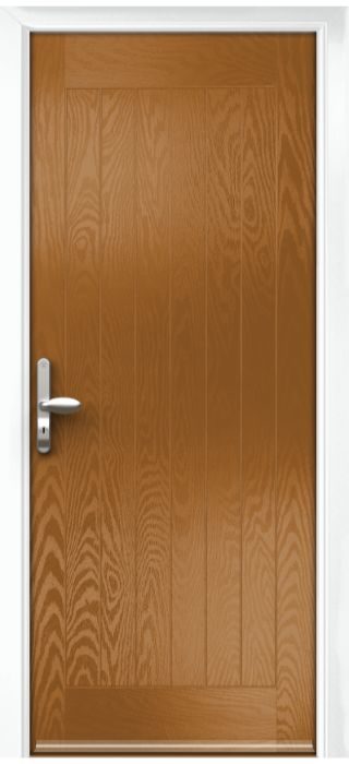 Composite Door - Aspen - Rural Collection - Golden Oak