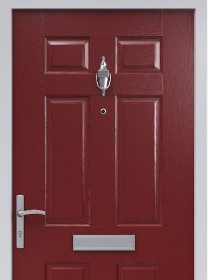 Red Composite Fire Door