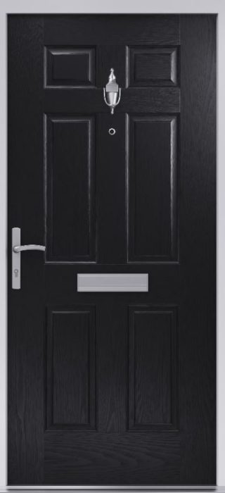 Solid Black Fire Door