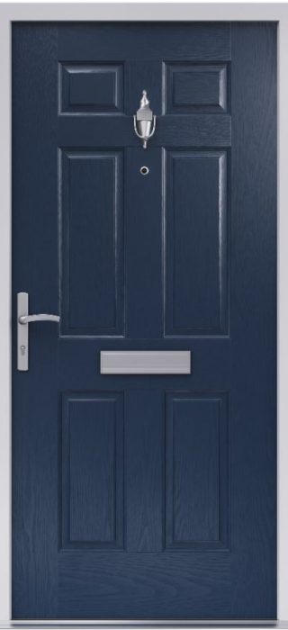 Solid Blue Fire Door