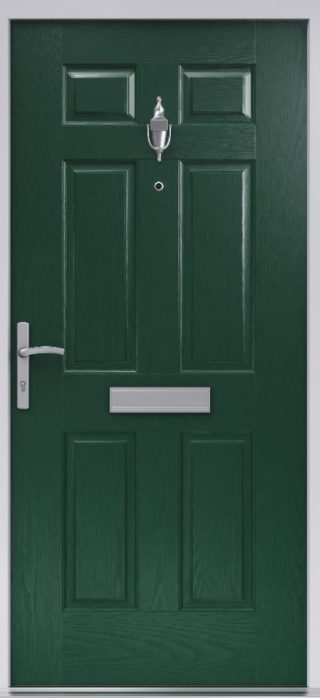 Solid Green Fire Door