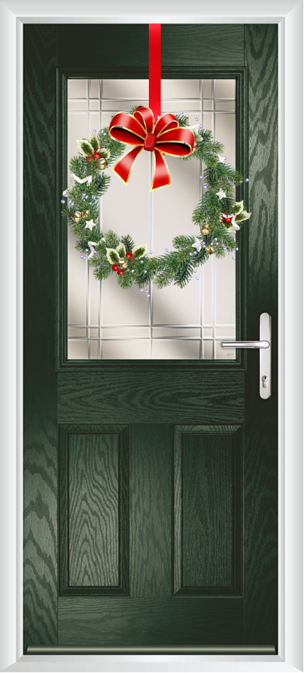 Christmas wreath on door